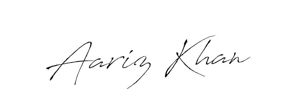 Design your own signature with our free online signature maker. With this signature software, you can create a handwritten (Antro_Vectra) signature for name Aariz Khan. Aariz Khan signature style 6 images and pictures png