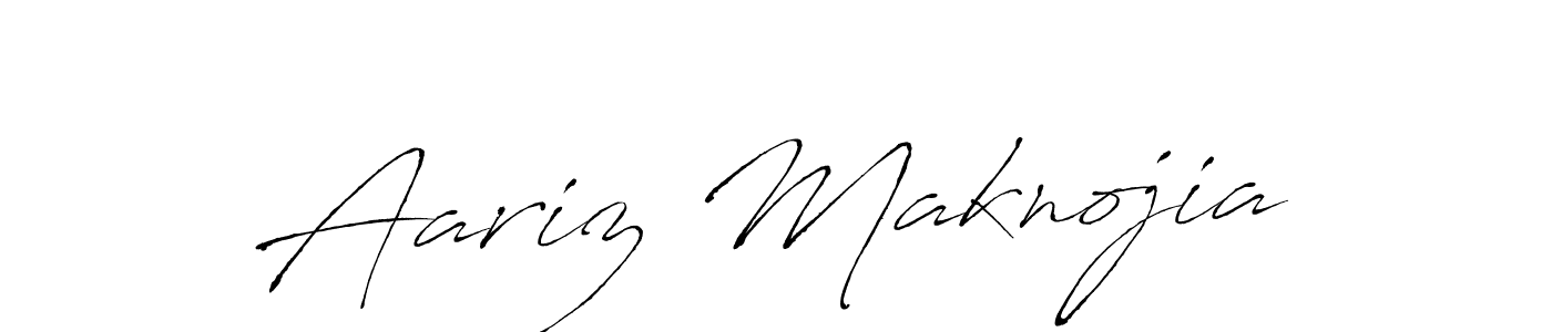 Create a beautiful signature design for name Aariz Maknojia. With this signature (Antro_Vectra) fonts, you can make a handwritten signature for free. Aariz Maknojia signature style 6 images and pictures png