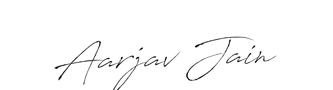 How to make Aarjav Jain name signature. Use Antro_Vectra style for creating short signs online. This is the latest handwritten sign. Aarjav Jain signature style 6 images and pictures png