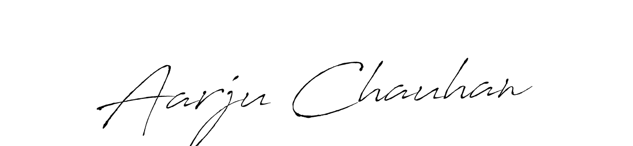 Make a beautiful signature design for name Aarju Chauhan. With this signature (Antro_Vectra) style, you can create a handwritten signature for free. Aarju Chauhan signature style 6 images and pictures png