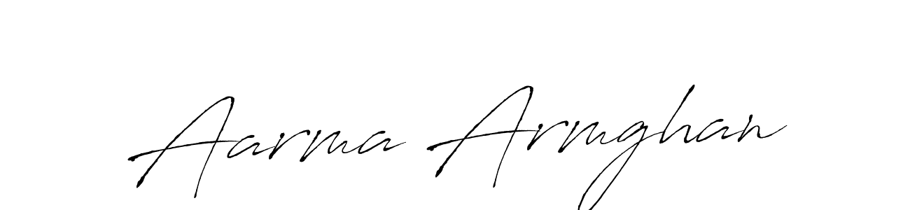 How to make Aarma Armghan name signature. Use Antro_Vectra style for creating short signs online. This is the latest handwritten sign. Aarma Armghan signature style 6 images and pictures png