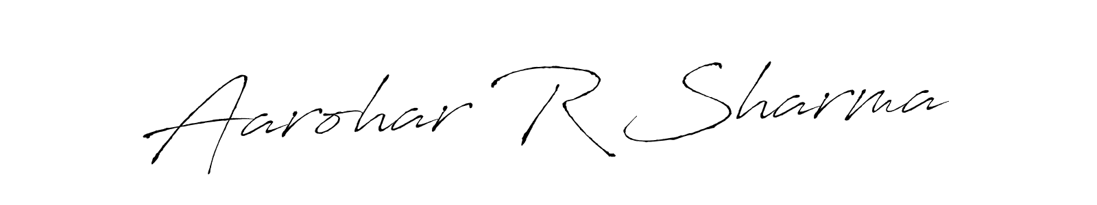 Make a beautiful signature design for name Aarohar R Sharma. With this signature (Antro_Vectra) style, you can create a handwritten signature for free. Aarohar R Sharma signature style 6 images and pictures png