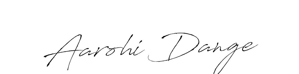 Design your own signature with our free online signature maker. With this signature software, you can create a handwritten (Antro_Vectra) signature for name Aarohi Dange. Aarohi Dange signature style 6 images and pictures png