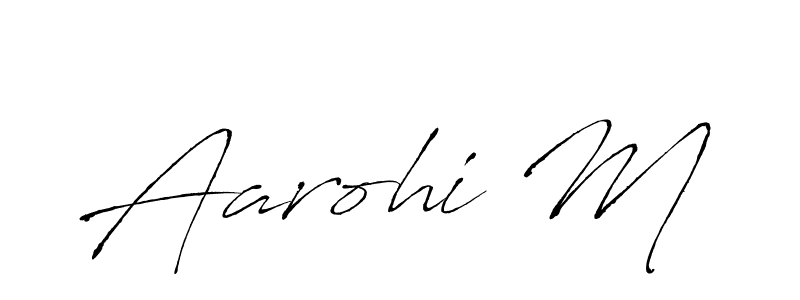 Use a signature maker to create a handwritten signature online. With this signature software, you can design (Antro_Vectra) your own signature for name Aarohi M. Aarohi M signature style 6 images and pictures png