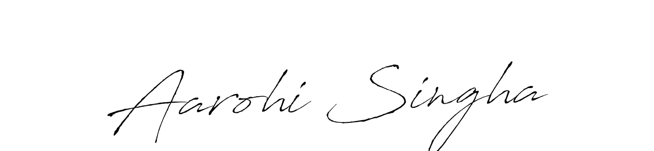 Design your own signature with our free online signature maker. With this signature software, you can create a handwritten (Antro_Vectra) signature for name Aarohi Singha. Aarohi Singha signature style 6 images and pictures png