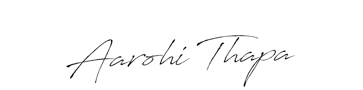 How to make Aarohi Thapa signature? Antro_Vectra is a professional autograph style. Create handwritten signature for Aarohi Thapa name. Aarohi Thapa signature style 6 images and pictures png