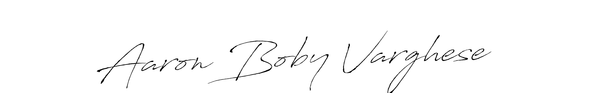 How to make Aaron Boby Varghese name signature. Use Antro_Vectra style for creating short signs online. This is the latest handwritten sign. Aaron Boby Varghese signature style 6 images and pictures png