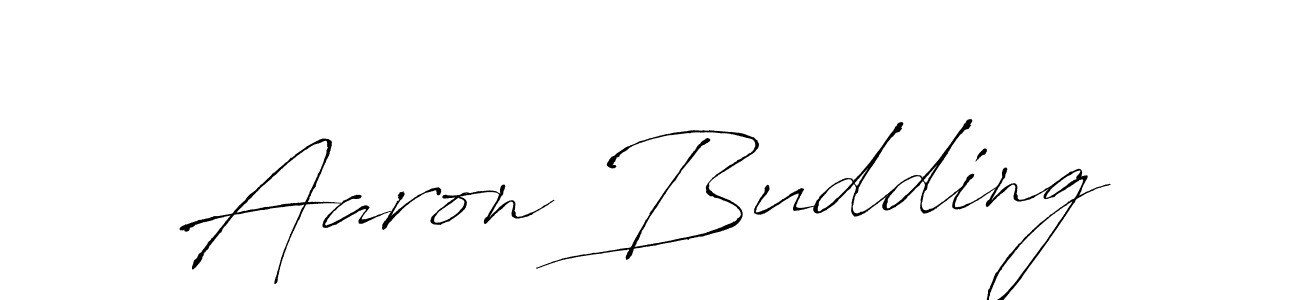 Make a beautiful signature design for name Aaron Budding. With this signature (Antro_Vectra) style, you can create a handwritten signature for free. Aaron Budding signature style 6 images and pictures png