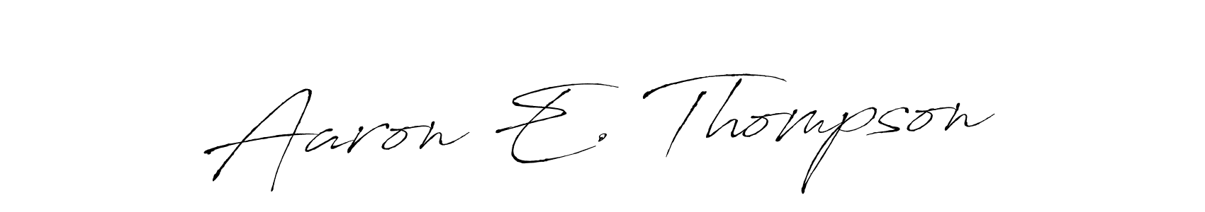 Create a beautiful signature design for name Aaron E. Thompson. With this signature (Antro_Vectra) fonts, you can make a handwritten signature for free. Aaron E. Thompson signature style 6 images and pictures png