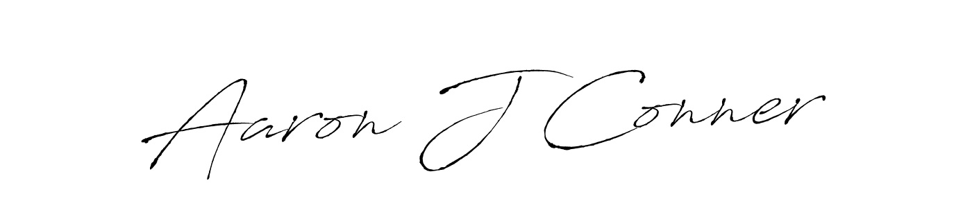 How to make Aaron J Conner name signature. Use Antro_Vectra style for creating short signs online. This is the latest handwritten sign. Aaron J Conner signature style 6 images and pictures png