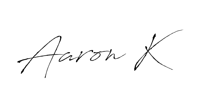 How to make Aaron K signature? Antro_Vectra is a professional autograph style. Create handwritten signature for Aaron K name. Aaron K signature style 6 images and pictures png