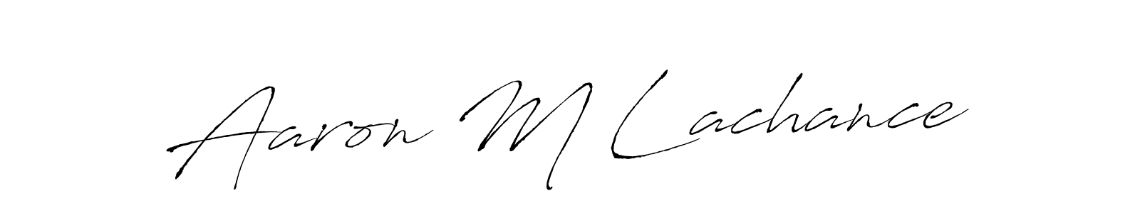 Design your own signature with our free online signature maker. With this signature software, you can create a handwritten (Antro_Vectra) signature for name Aaron M Lachance. Aaron M Lachance signature style 6 images and pictures png