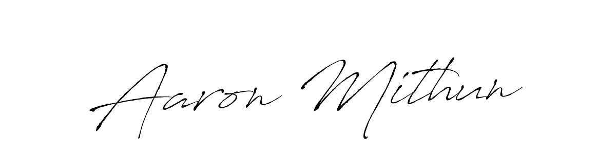 Also we have Aaron Mithun name is the best signature style. Create professional handwritten signature collection using Antro_Vectra autograph style. Aaron Mithun signature style 6 images and pictures png