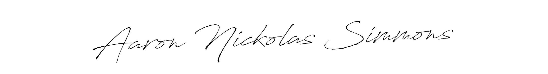 Similarly Antro_Vectra is the best handwritten signature design. Signature creator online .You can use it as an online autograph creator for name Aaron Nickolas Simmons. Aaron Nickolas Simmons signature style 6 images and pictures png