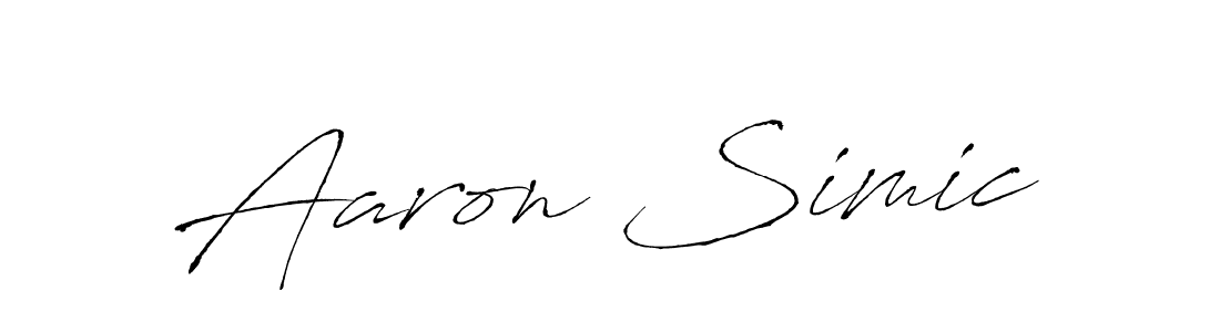 Use a signature maker to create a handwritten signature online. With this signature software, you can design (Antro_Vectra) your own signature for name Aaron Simic. Aaron Simic signature style 6 images and pictures png