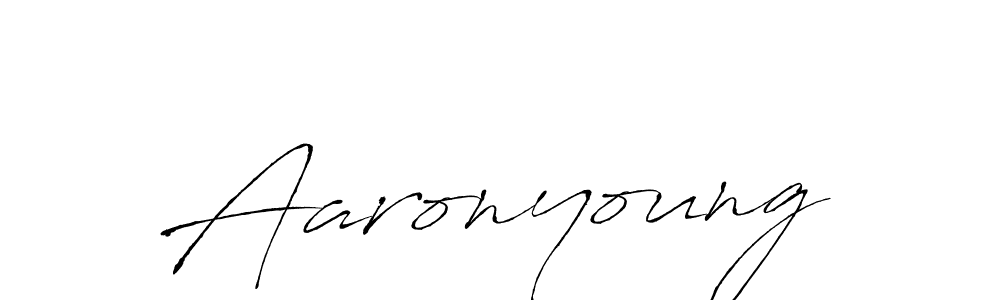 Aaronyoung stylish signature style. Best Handwritten Sign (Antro_Vectra) for my name. Handwritten Signature Collection Ideas for my name Aaronyoung. Aaronyoung signature style 6 images and pictures png