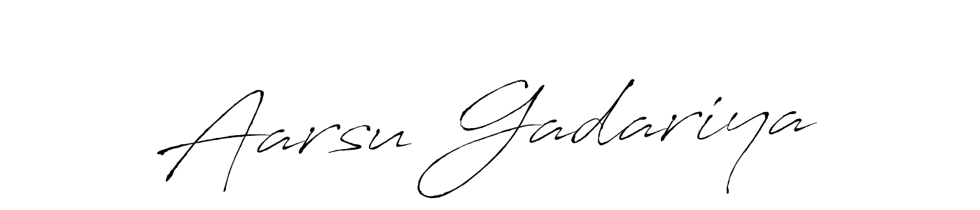 It looks lik you need a new signature style for name Aarsu Gadariya. Design unique handwritten (Antro_Vectra) signature with our free signature maker in just a few clicks. Aarsu Gadariya signature style 6 images and pictures png