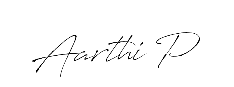 Use a signature maker to create a handwritten signature online. With this signature software, you can design (Antro_Vectra) your own signature for name Aarthi P. Aarthi P signature style 6 images and pictures png