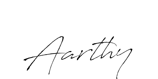 How to make Aarthy signature? Antro_Vectra is a professional autograph style. Create handwritten signature for Aarthy name. Aarthy signature style 6 images and pictures png