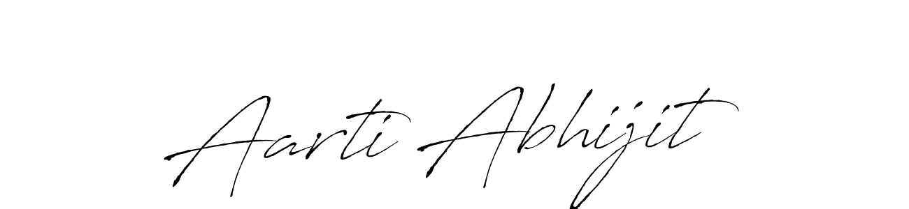 You should practise on your own different ways (Antro_Vectra) to write your name (Aarti Abhijit) in signature. don't let someone else do it for you. Aarti Abhijit signature style 6 images and pictures png
