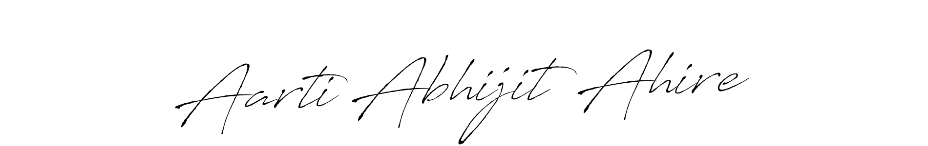 How to make Aarti Abhijit Ahire signature? Antro_Vectra is a professional autograph style. Create handwritten signature for Aarti Abhijit Ahire name. Aarti Abhijit Ahire signature style 6 images and pictures png