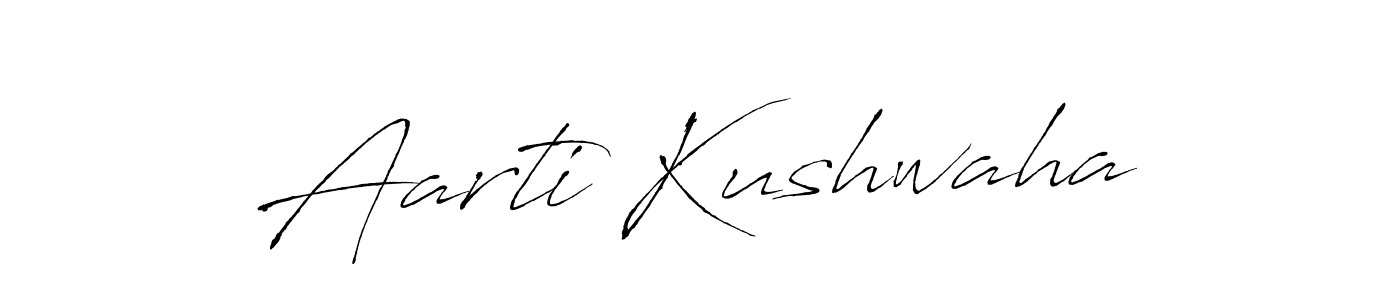 How to make Aarti Kushwaha name signature. Use Antro_Vectra style for creating short signs online. This is the latest handwritten sign. Aarti Kushwaha signature style 6 images and pictures png