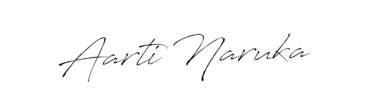 Create a beautiful signature design for name Aarti Naruka. With this signature (Antro_Vectra) fonts, you can make a handwritten signature for free. Aarti Naruka signature style 6 images and pictures png