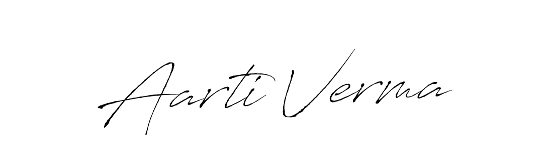 Create a beautiful signature design for name Aarti Verma. With this signature (Antro_Vectra) fonts, you can make a handwritten signature for free. Aarti Verma signature style 6 images and pictures png