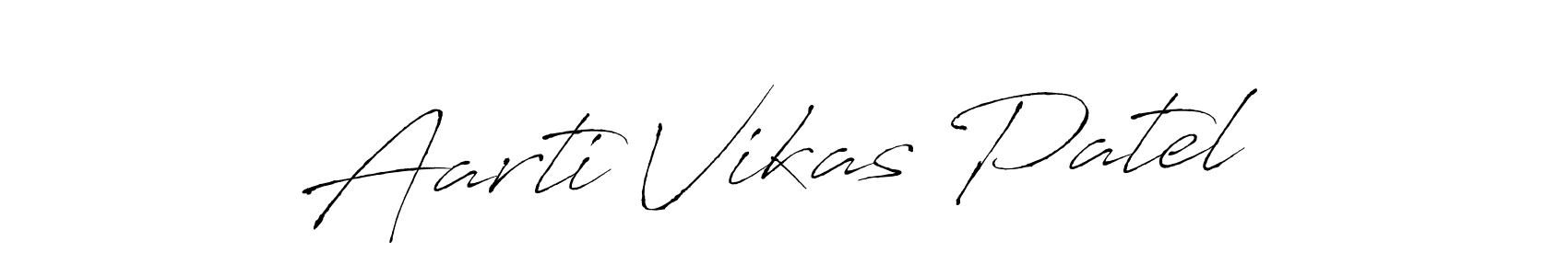 Create a beautiful signature design for name Aarti Vikas Patel. With this signature (Antro_Vectra) fonts, you can make a handwritten signature for free. Aarti Vikas Patel signature style 6 images and pictures png