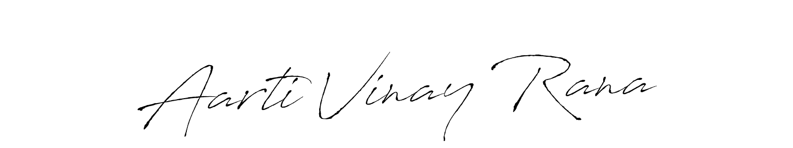 Make a beautiful signature design for name Aarti Vinay Rana. With this signature (Antro_Vectra) style, you can create a handwritten signature for free. Aarti Vinay Rana signature style 6 images and pictures png