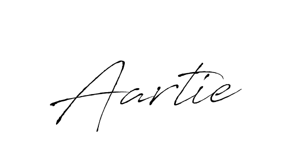 How to make Aartie signature? Antro_Vectra is a professional autograph style. Create handwritten signature for Aartie name. Aartie signature style 6 images and pictures png