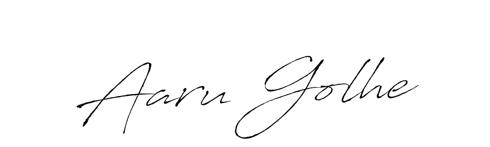 Make a beautiful signature design for name Aaru Golhe. With this signature (Antro_Vectra) style, you can create a handwritten signature for free. Aaru Golhe signature style 6 images and pictures png