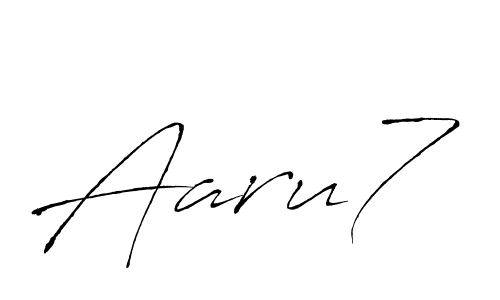 How to make Aaru7 signature? Antro_Vectra is a professional autograph style. Create handwritten signature for Aaru7 name. Aaru7 signature style 6 images and pictures png