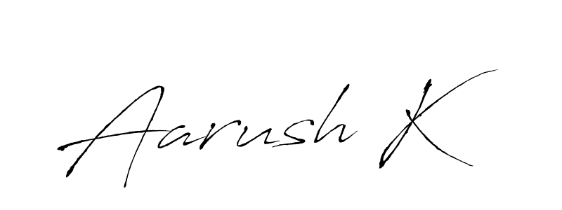 How to make Aarush K signature? Antro_Vectra is a professional autograph style. Create handwritten signature for Aarush K name. Aarush K signature style 6 images and pictures png