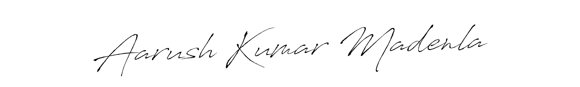 Make a beautiful signature design for name Aarush Kumar Madenla. With this signature (Antro_Vectra) style, you can create a handwritten signature for free. Aarush Kumar Madenla signature style 6 images and pictures png