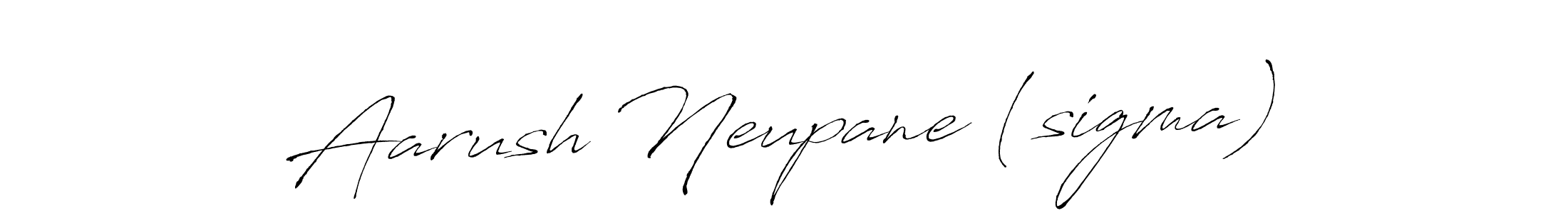 How to make Aarush Neupane (sigma) name signature. Use Antro_Vectra style for creating short signs online. This is the latest handwritten sign. Aarush Neupane (sigma) signature style 6 images and pictures png