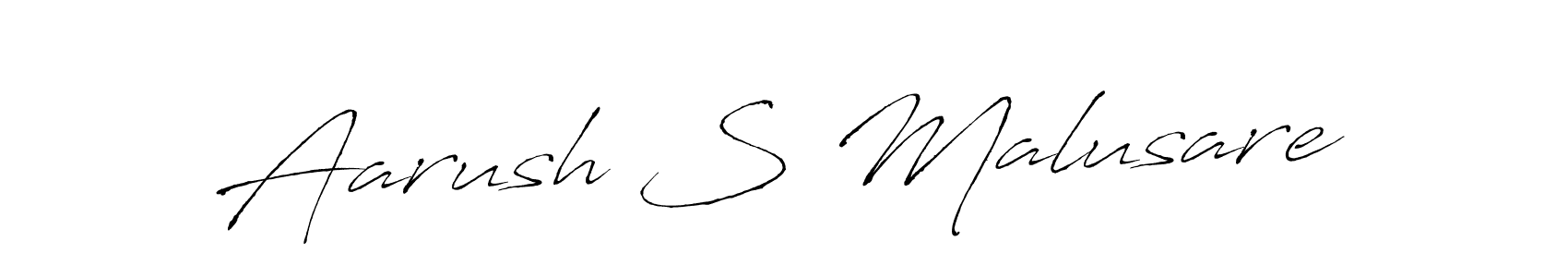 This is the best signature style for the Aarush S Malusare name. Also you like these signature font (Antro_Vectra). Mix name signature. Aarush S Malusare signature style 6 images and pictures png