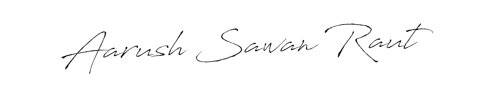The best way (Antro_Vectra) to make a short signature is to pick only two or three words in your name. The name Aarush Sawan Raut include a total of six letters. For converting this name. Aarush Sawan Raut signature style 6 images and pictures png
