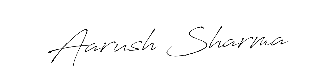 Aarush Sharma stylish signature style. Best Handwritten Sign (Antro_Vectra) for my name. Handwritten Signature Collection Ideas for my name Aarush Sharma. Aarush Sharma signature style 6 images and pictures png