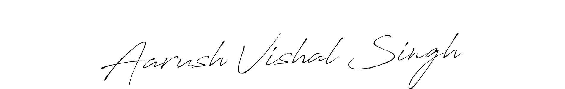 How to make Aarush Vishal Singh name signature. Use Antro_Vectra style for creating short signs online. This is the latest handwritten sign. Aarush Vishal Singh signature style 6 images and pictures png