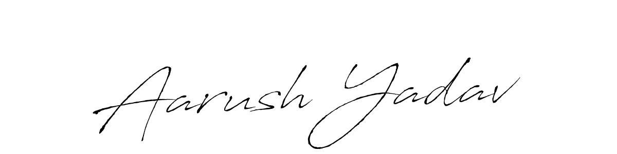 How to make Aarush Yadav name signature. Use Antro_Vectra style for creating short signs online. This is the latest handwritten sign. Aarush Yadav signature style 6 images and pictures png