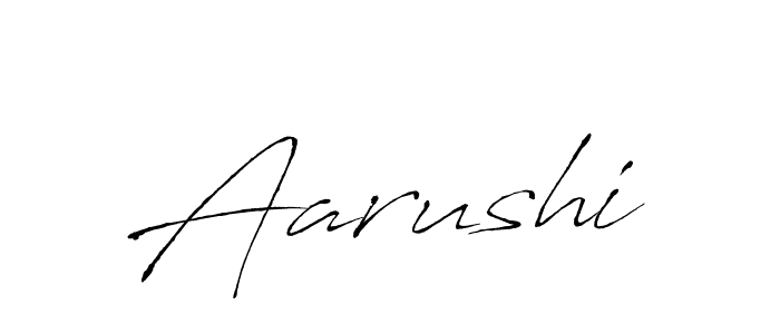 How to make Aarushi name signature. Use Antro_Vectra style for creating short signs online. This is the latest handwritten sign. Aarushi signature style 6 images and pictures png