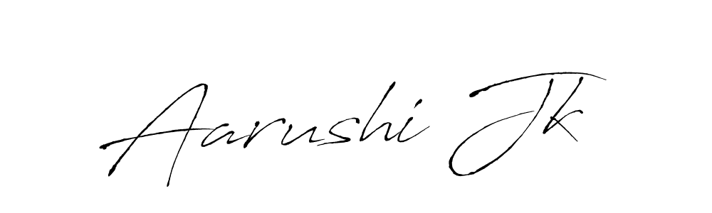 Aarushi Jk stylish signature style. Best Handwritten Sign (Antro_Vectra) for my name. Handwritten Signature Collection Ideas for my name Aarushi Jk. Aarushi Jk signature style 6 images and pictures png