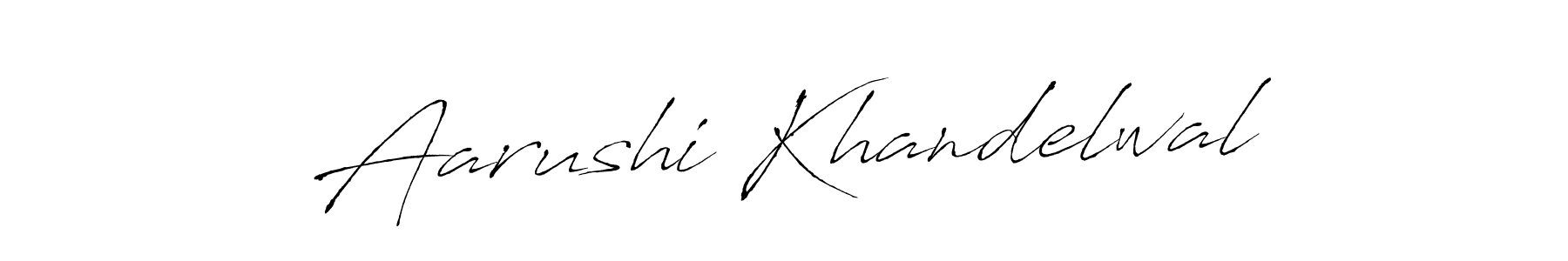 How to make Aarushi Khandelwal name signature. Use Antro_Vectra style for creating short signs online. This is the latest handwritten sign. Aarushi Khandelwal signature style 6 images and pictures png