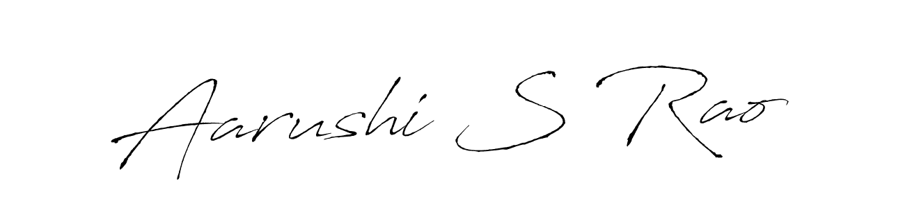 Aarushi S Rao stylish signature style. Best Handwritten Sign (Antro_Vectra) for my name. Handwritten Signature Collection Ideas for my name Aarushi S Rao. Aarushi S Rao signature style 6 images and pictures png