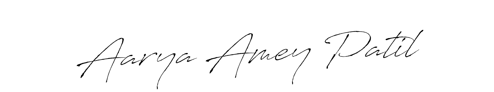 Create a beautiful signature design for name Aarya Amey Patil. With this signature (Antro_Vectra) fonts, you can make a handwritten signature for free. Aarya Amey Patil signature style 6 images and pictures png