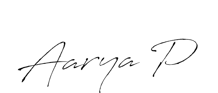 Make a beautiful signature design for name Aarya P. Use this online signature maker to create a handwritten signature for free. Aarya P signature style 6 images and pictures png