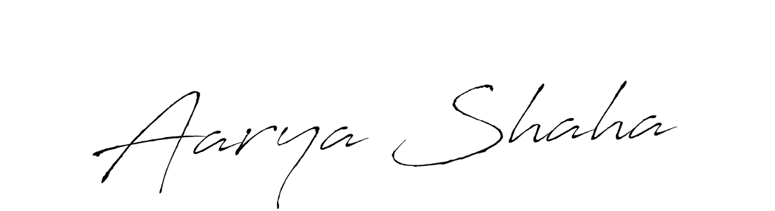 Make a beautiful signature design for name Aarya Shaha. With this signature (Antro_Vectra) style, you can create a handwritten signature for free. Aarya Shaha signature style 6 images and pictures png