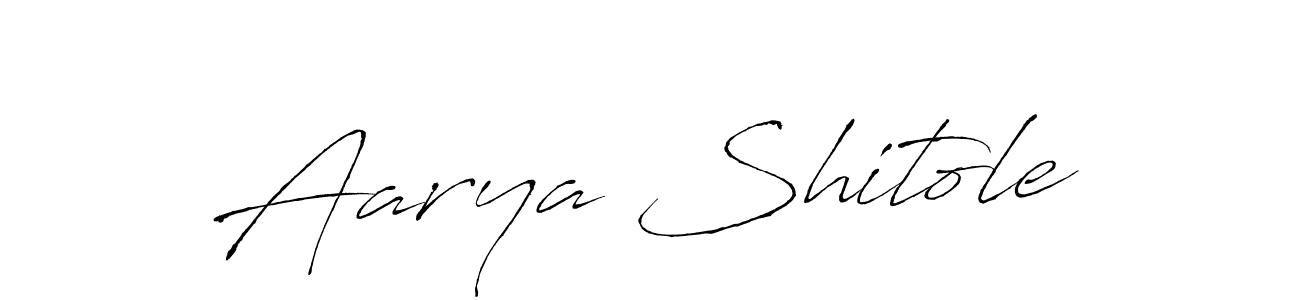 Make a beautiful signature design for name Aarya Shitole. With this signature (Antro_Vectra) style, you can create a handwritten signature for free. Aarya Shitole signature style 6 images and pictures png