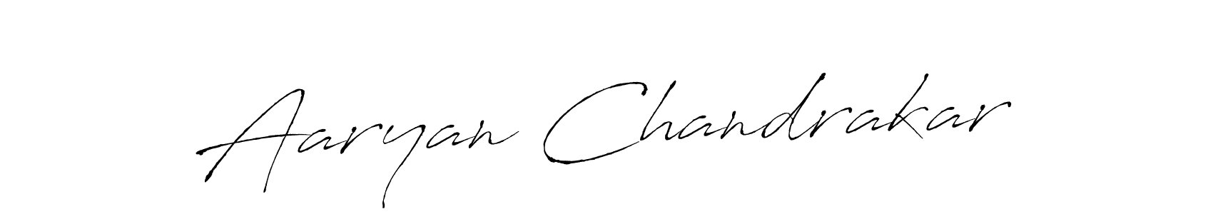 How to make Aaryan Chandrakar name signature. Use Antro_Vectra style for creating short signs online. This is the latest handwritten sign. Aaryan Chandrakar signature style 6 images and pictures png